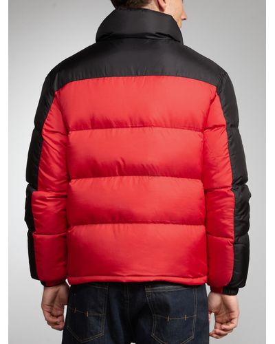 polo puffer jacket red