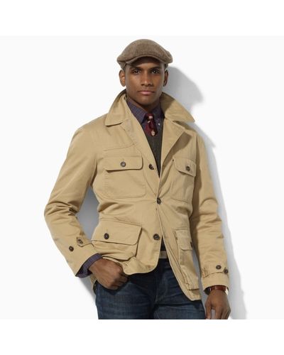 Polo Ralph Lauren Cotton Twill Jacket in Natural for Men - Lyst