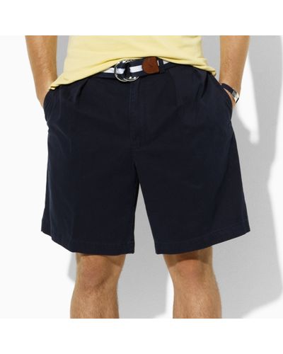 polo mens pleated shorts