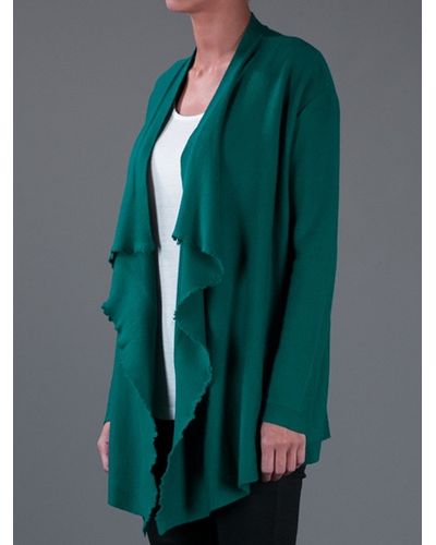 green waterfall cardigan