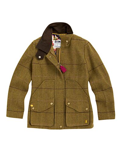 Joules Joules Fieldcoat Tweed Coat Green - Lyst