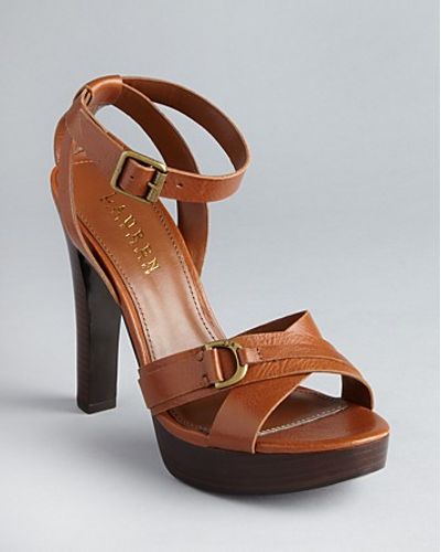 brown strappy platform sandals