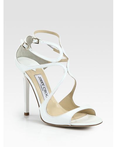 jimmy choo white sandals