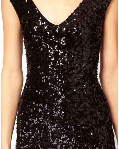 french connection black sequin dress