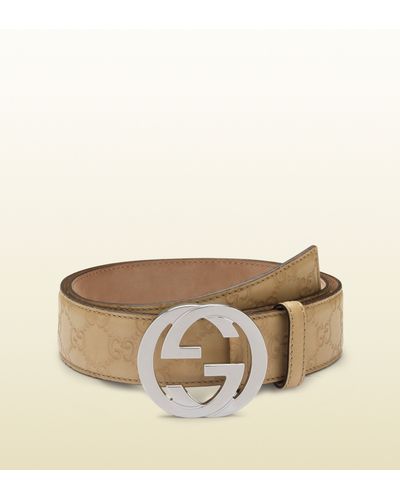 cream gucci belt