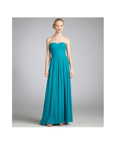 aidan mattox niteline silk gown
