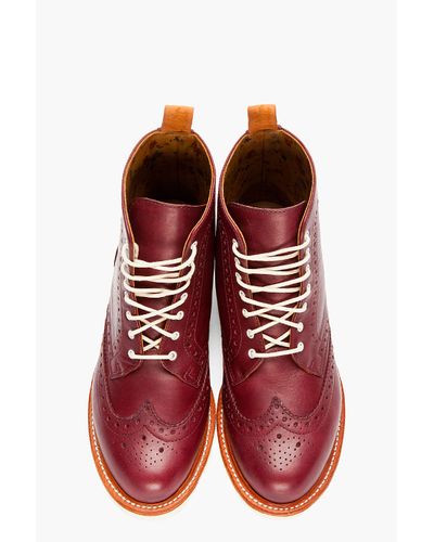 red brogue boots