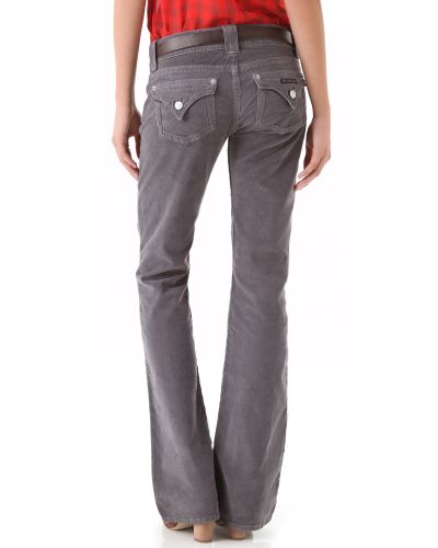 Hudson Jeans Signature Boot Cut Corduroy Pants in Gray - Lyst