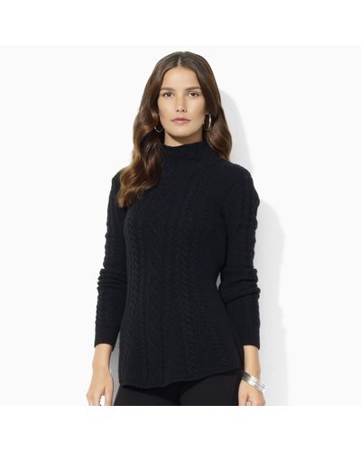 black mockneck sweater