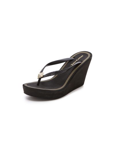 juicy couture wedges flip flop