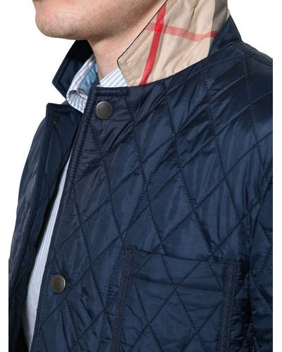Burberry Brit Quilted Nylon Jacket in Navy (Blue) for Men - Lyst