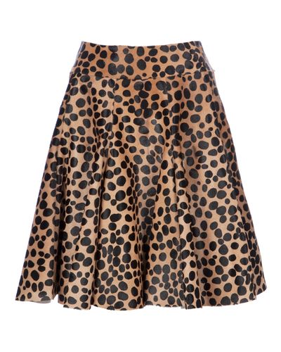 Alaïa Leopard Print Skirt in Brown (Natural) | Lyst