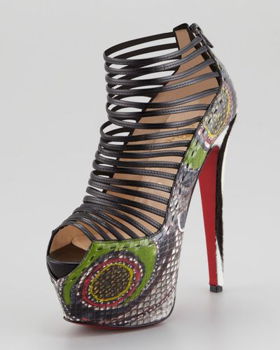 louboutin tan sandals