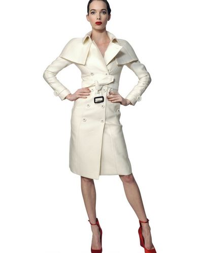 white burberry coat