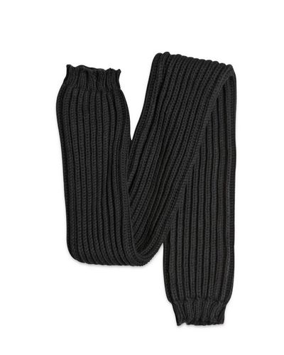Rick Owens Thick Cotton Ribbed Knit Leg Warmers in Black for Men - Lyst
