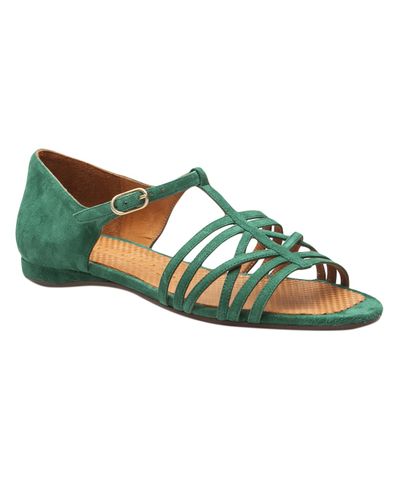 Chie Mihara Gipsy Flat in Green - Lyst