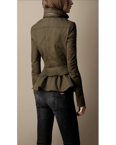 green peplum jacket