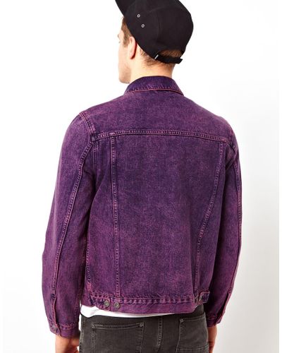 purple jeans jacket