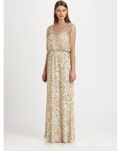 aidan mattox sequin gown
