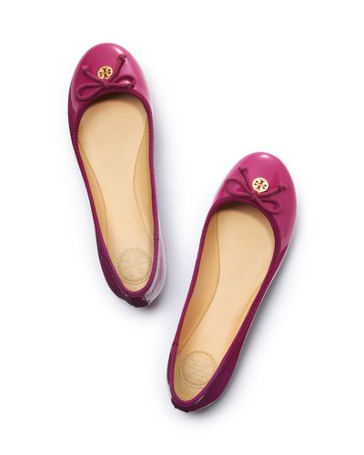 tory burch purple ballet flats