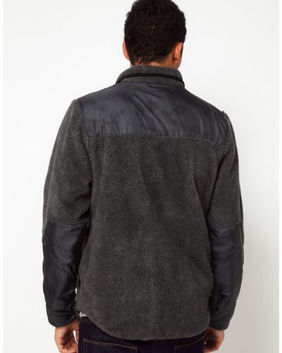 grey tech fleece jacket