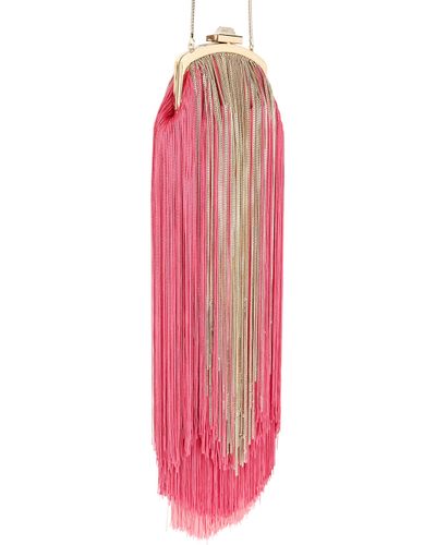 pink fringe purse