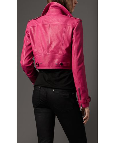 fuschia pink cropped jacket