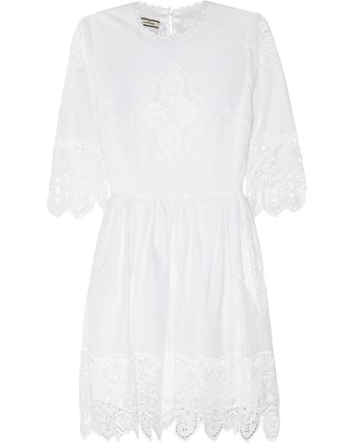 By Malene Birger Salisa Broderie Anglaise Cotton Dress in White - Lyst