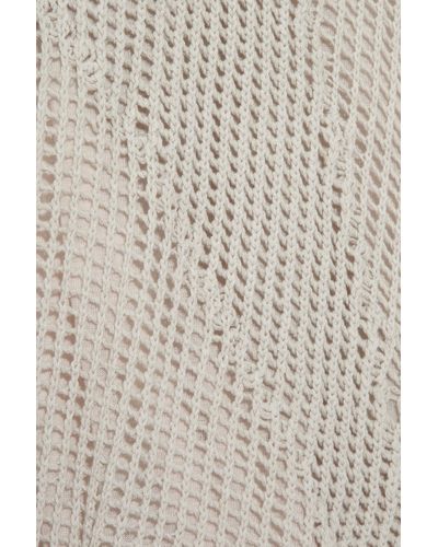 Lyst - INHABIT Open Knit Tank in White
