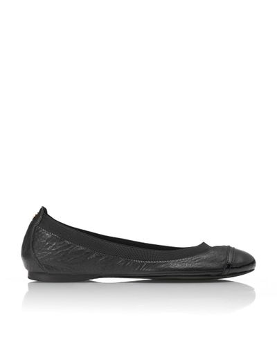 tory burch flat shoes black