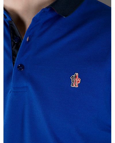 3 MONCLER GRENOBLE Polo Shirt in Blue for Men - Lyst