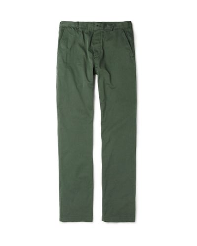 Margaret Howell Mhl Cotton Trousers in Green for Men - Lyst