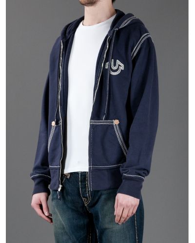 navy true religion hoodie
