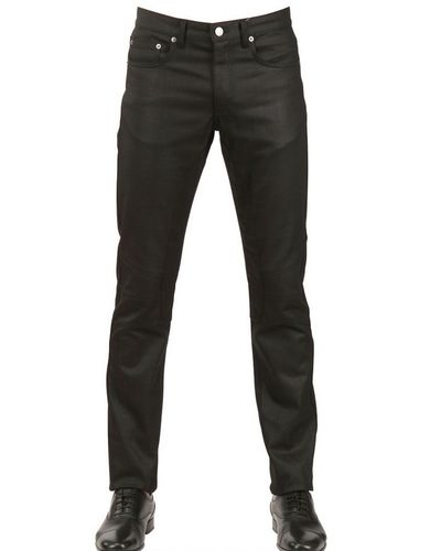 Belstaff 5 Pockets Resin Coated Denim Jeans in Black for Men - Lyst