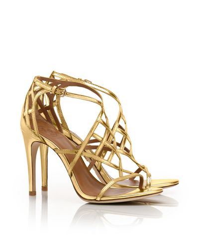 tory burch gold heel sandals