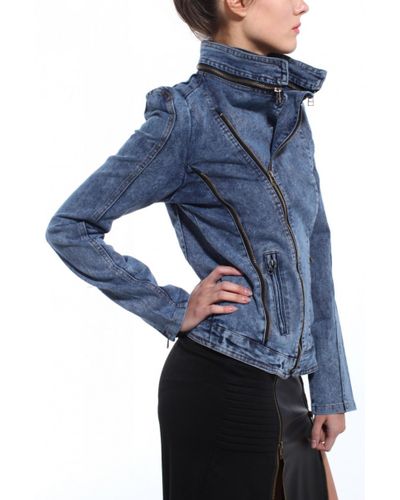 zipper denim jacket womens