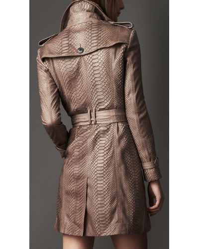 burberry python trench coat