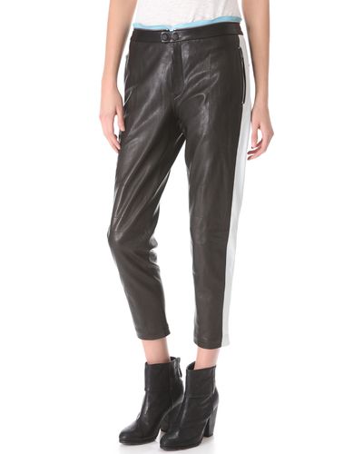 Rag & Bone Leather Pants in Black - Lyst
