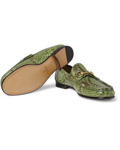 gucci python loafer
