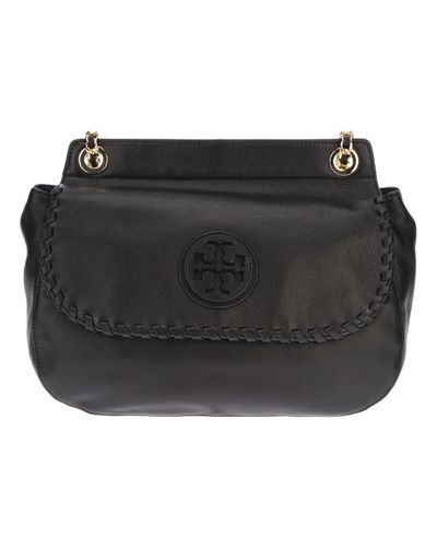 Tory Burch Marion Marion Saddle Bag in Black - Lyst