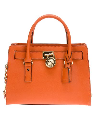 michael kors orange tote bag
