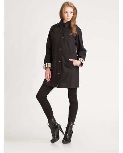 burberry brit raincoat with hood