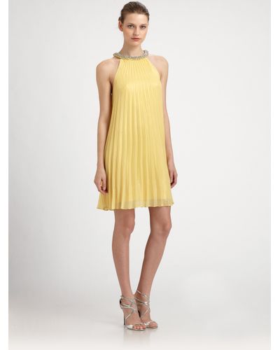 laundry pleated chiffon gown