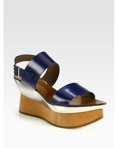 Wooden Platform Wedge Sandals - Just $7