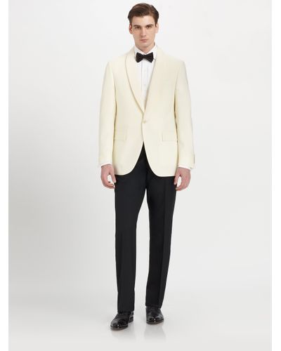Polo Ralph Lauren Shawl Collar Dinner Jacket in Cream (Natural) for Men ...