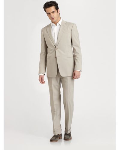 white armani suit