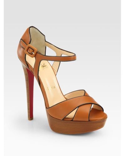 louboutin brown sandals