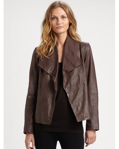 eileen fisher rumpled leather jacket