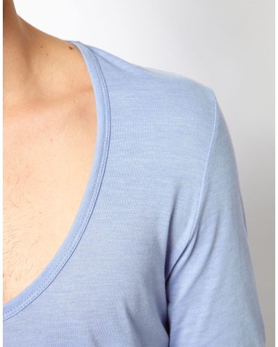 half pink and half blue shirt