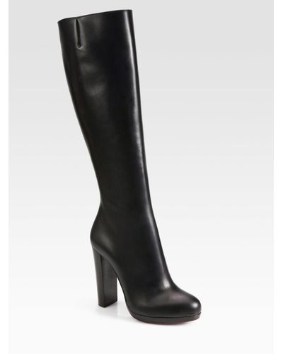 Christian Louboutin Mirabelle Leather Boots in Black - Lyst